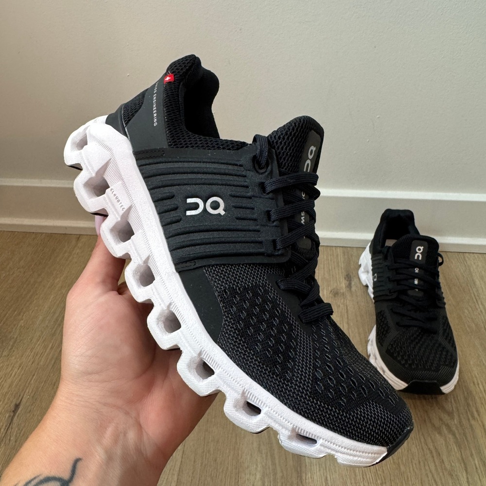 On Cloudswift Women's 6 Black Rock Athletic Running Walking Shoes Sneakers EUC